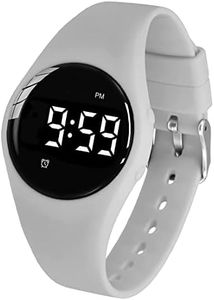 e-vibra Reloj despertador vibratorio, resistente al agua, reloj de entrenamiento para ir al baño, reloj recordatorio médico recargable con temporizador y 15 alarmas diarias (gris)