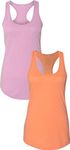 Next Level Apparel Women's Ideal Racerback Tank, Lilac-orange, Large