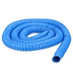 PATIKIL PVC Flexible Vacuum Cleaner Hose, 40mm ID 2M Length Dust Collection Hose Use with Dust Collectors for Industrial Woodworking Cleaner, Blue