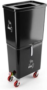 Beverage Bin Black Commercial with Wheels – Dual Compartment for Liquid Waste & Garnish Disposal – HDPE Drink Dump Station for Bars, Restaurants & Events