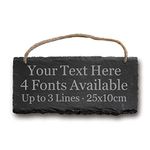 Garden Sign Engraved Slate Garden Signs and Plaques Custom House Signs Shed Sign Personalised Outdoor Decoration Man Cave Sign Personalised Signs for Outside Christmas (Any Text)