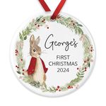 1st Christmas Bauble, Baby Boy/Girl 1st Christmas Keepsake, Personalised First Christmas Ornament, Custom 1st Xmas Bauble, New Baby Gift, Tree Decoration, New Baby Keepsake