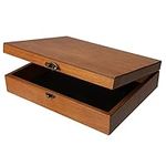 WE Games Old World Wooden Treasure Box with Brass Latch (Light Cherry Finish)