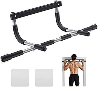 ALLY PEAKS Pull Up Bar Thickened Steel Pipe Super Heavy Duty Steel Frame Upper Workout Bar| Multi-Grip Strength for Doorway | Indoor Chin-Up Bar Fitness Trainer for Home Gym Portable (silver2)