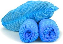 X-Large Premium 500 Pack(250Pairs) Disposable Boot & Shoe Covers - Durable, Water Resistant, non-slip, non-toxic, Recyclable, blue, stretchable fits US Men Size 11 and UP