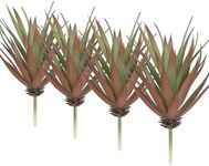 8 Pcs Artificial Succulents Plants Faux Succulents Unpotted Yucca Real Touch Lifelike Agave Plant Fake Succulent Greenhouse Small Plants for DIY Garden Home Office Outdoor Decoration (Green,Yellow)