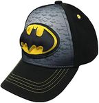 DC Comics Batman Toddler Boys Black 3D Baseball Cap, Age 2-5