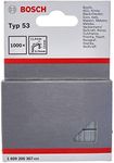 Bosch 1000x Fine Wire Staples Type 53 (for Textiles, Carton, 11.4 x 0.74 x 12 mm, Accessories for Tackers)