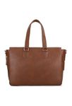 RASHKI TERO - Laptop & Travel Tote Bag for Women | 15.6 Inch Vegan Leather Laptop Bag | Work Tote Bag with detachable Laptop Sleeve | Professional Bag (Tan)