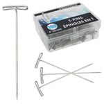 Merangue T-Pins, 2-Inch, 100 Pack, Silver (1022-3011-00-000)