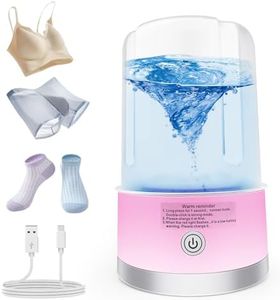 Portable Mini Washing Machine | Compact Deep Cleans Underwear, Baby Clothes, Small Laundry | Lightweight for Apartment, Dorm, Hotel, Travel & Camping | Quiet Energy-Efficient (Pink)