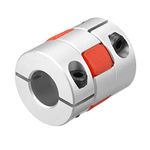 sourcing map Shaft Coupling 12mm to 15mm Bore L35xD30 Flexible Coupler Joint for Servo Stepped Motor