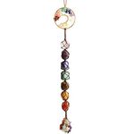 Tree of Life Chakra Stones Healing Crystals Feng Shui Hanging Ornament 7 Chakra Wall Ornament Meditation Hanging Ornament Window Ornament for Home Decor Party Decor