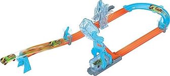 Hot Wheels Track Builder Playset Wind Gravity Pack with 1:64 Scale Toy Car & 12 Component Parts in Modular Storage Box