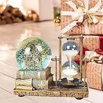 Crystal Snow Globes with Hourglass 