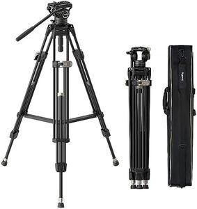 SmallRig AD-80 FreeBlazer Heavy-Duty Tripod System, 75" Video Tripod with Fluid Head, One-Step Height Adjust, Dual-Mode QR Plate, Load up to 17lbs, Professional Tripod for Camera - 4163