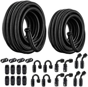 EVIL ENERGY 2 Kit 8AN 10AN Fuel Line Kit 40FT with 24PCS Fitting Kit, 10AN Hose 8AN Hose, Nylon Braided CPE Fuel Line Hose
