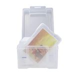 Pukkr Photo Storage Boxes | 6x4 Organiser | 600 Capacity | Plastic Photograph Protection | Clip Lock Picture Cases | Photo Keeper | Craft, Sewing or Garden Seed Box