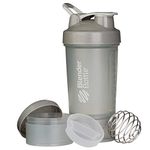 Blender Bottle ProStak - 22oz Protein Shaker Cup Water Bottle incl 150cc and 100cc Jar,Pebble,650 ml