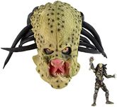 Predator Mouth Mask Creepy Full Head Headgear Face Mask Helmet With Dreads Hair for Halloween Costume Prop