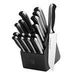 ZWILLING J.A. Henckels International 15505-000 Everedge Plus Knife Block Set, 17 Piece, Black