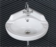 Clay Plus Platinum Ceramic Round Wall Hung Basin/Washbasin for Bathroom/Wall Mounted Wash Basin/Sink for Living Room (16x16 inch)