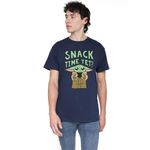 Cotton Soul Star Wars Mandalorian Grogu Baby Yoda Snack Time Unisex T Shirt, Navy, XX-Large