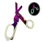 Elegital Emergency Rescue Shears,Stainless Steel Multifunction Self-Luminous Foldable Trauma Shears for Outdoor Camping Rescuae Tools