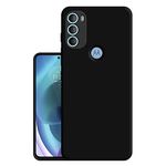 HELLO ZONE Exclusive Matte Finish Soft Back Case Cover for Motorola Moto G71 5G - Black