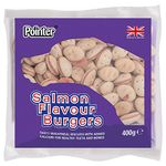 Pointer Salmon Flavoured Burger Dog Treats, Oven Baked Dog Biscuits with Added Calcium, Perfect for Healthy Teeth and Bones, Fish, (6 x 400g) - 2.4kg