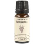 Nikura Lemongrass Essential Oil for Diffusers | Insect, Mosquito Repellent Oil for Candle Making, Bugs | Stress & Anxiety Relief, Humidifiers, Aromatherapy, Mood Lifting | 10ml | 100% Pure & UK Made