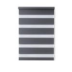 APEX FURNISHINGS Zebra Roller Blinds, Day and Night Dual Layer Easy-Fit blinds window (114cm wide x 165cm long) Grey