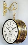 Vintage Clock Handcrafted Double Side Clock / 6 Inch Size / Brass Finish / VC-65090-Analog