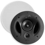 Polk Audio 90-RT 3-way in-Ceiling Speaker (3.25” driver, 9” Sub) - The Vanishing Series | Power Port | Paintable Grille | Dual Band-Pass Bass Ports