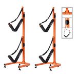 RAD Sportz Kayak Storage Rack - Freestanding Kayak Stands with Padded Arms and Adjustable Straps - Holds 2 Canoes, SUP, or Paddleboards (Orange)