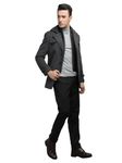 LURE URBAN Men Solid Winter Wear Single Breasted Stylish OverCoat Grey Size 5XL