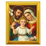 Holy Family Jesus 10x12 Glassy Finish Photo Frame for Divine Blessings and Spiritual Decor