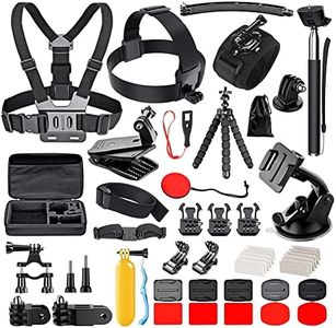 Croch 50 in 1 Action Camera Accessories Kit Compatible with GoPro Hero10/9/8/7/6/5/4, GoPro Max, GoPro 2018 Session Fusion, Insta360, DJI Osmo Action/Action 2, AKASO