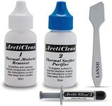 ArctiClean Kit 1 & 2 Thermal Paste Compound Remover + Arctic Silver 5 Thermal Compound Paste 3.5g + Lansh Tool