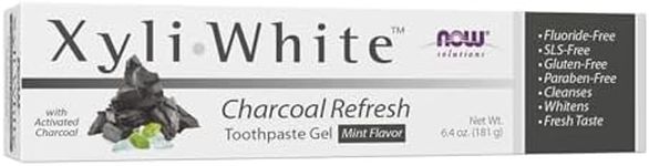 NOW Solutions, Xyliwhite™ Toothpaste Gel, Charcoal Refresh With Activated Charcoal, Cleanses and Whitens, Fresh Taste, 6.4-Ounce