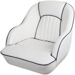 Seamander Pontoon Captains Bucket Boat Seat, 19.7H x 22.2L x 21.7D inches, Injection Molded Plastic Frame, Plush Foam Padding, Marine Grade Vinyl, 5x5 or 5x12 inch Mounting Pattern