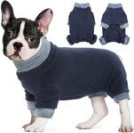 Kuoser Fleece Dog Jumper Warm Dog Pajamas, Thermal Sweatshirt Dog Pullover Turtleneck for Small Medium Dogs Girl Boy, Soft Puppy Christmas Outfit Dog Winter Clothes Cat Apparel