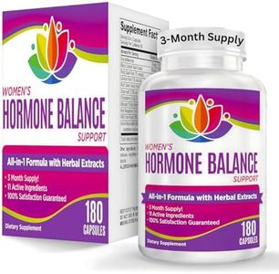 3-Month Women's Hormone Health Support Supplement | All-in-1 Formula for Women | Perfect Blend of 11 Herbs/Extracts | Female Hormonal Balance Complex Pills | Bulk Savings 90-Day Supply | 180 Capsules