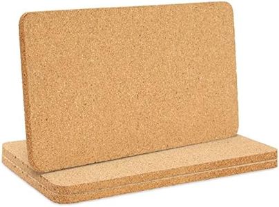 Juvale 3 Pack Rectangle Cork Trivets for Hot Dishes - Cork Placemats, Pads for Kitchen Counter, Pots, Table, Pans, Plates, Planters, DIY Crafts (12.5x6.6 in)