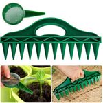 HASTHIP® Sowing Seeds Dispenser Set - Garden Seed Planter Tool - Garden Seed Spacer 12 Holes Seed Dispenser with Handle - Adjustable Hand Gardening Sowing & Seedling Tools for Planting Seeds & Bulbs