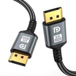 jojobnj 16K DisplayPort Cable 2.1, 2M DP Cable[16K@60Hz,8K@120Hz,4K@240Hz, 40Gbps], High Speed Gold-Plated DP to DP Cable for Gaming Monitor, HDR/HDCP/FreeSync/G-Sync