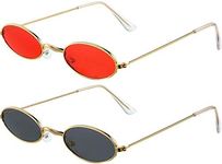 2 Pairs Vintage Oval Sunglasses Sma