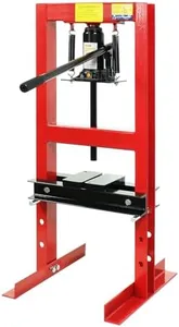 6T Hydraulic Press, 6 Ton H-Frame Garage Floor Hydraulic Benchtop Press Adjustable Hydraulic Shop Press with Plates,Red