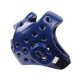 WTF Taekwondo Head Gear Sanda Muay Thai Kick Boxing Helmet (Blue, S)