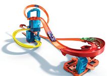 Hot Wheels Track Builder Playset Ultra Boost Kit, Powered by a Motorized Booster, 5 Configurations, 1:64 Scale Toy Car